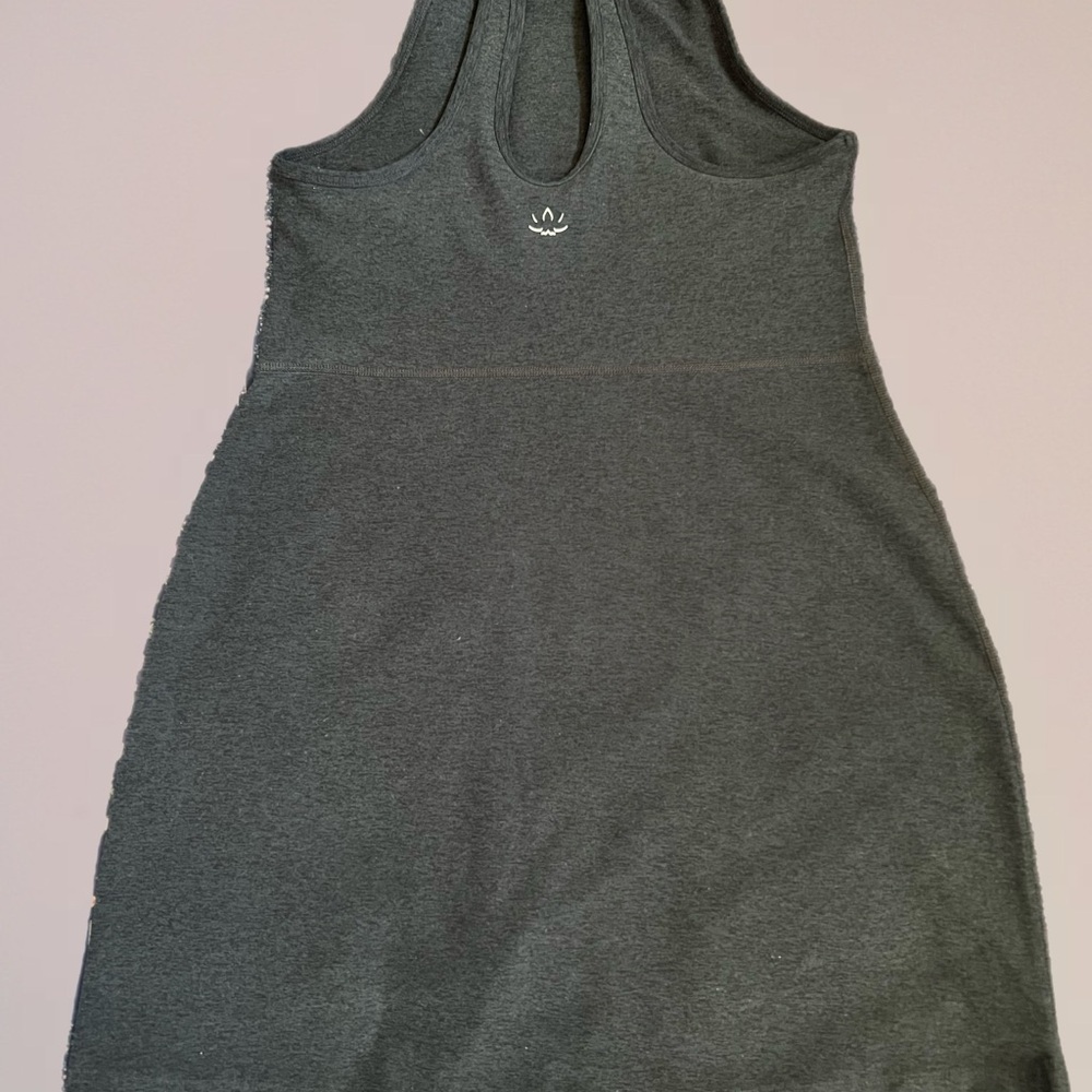 Beyond Yoga Charcoal Grey Movement Halter Top Mini Dress NWOT Size L - Picture 2 of 5